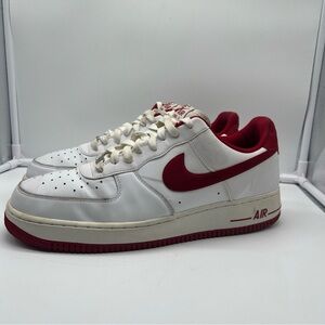 Nike Air Force 1 Low White Gym Red Men Size 11.5 Sneakers 488298-086